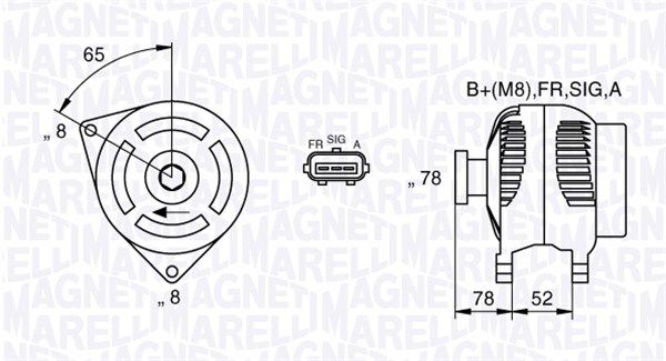 MAGNETI MARELLI Генератор 063377421010